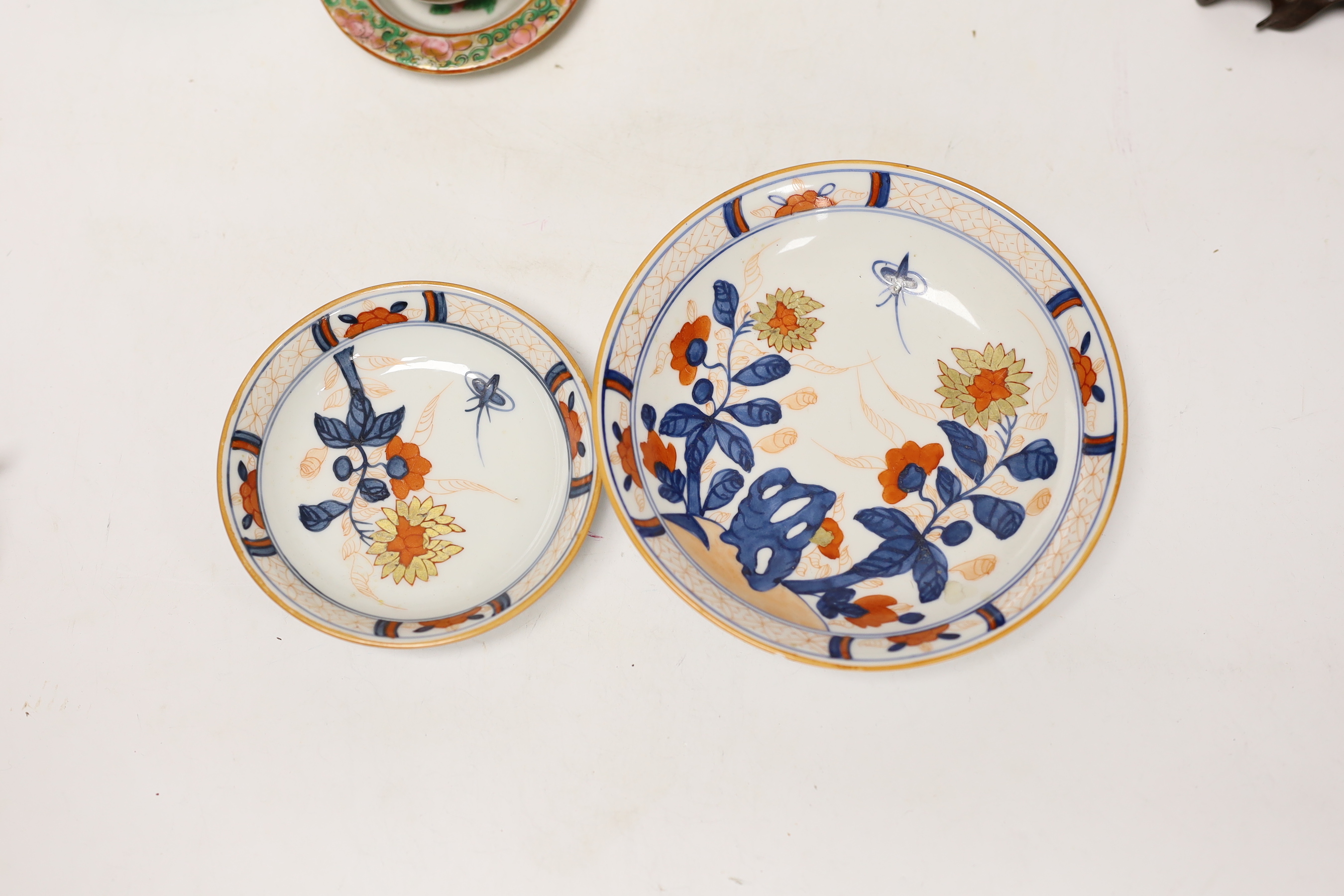 A collection of Chinese vases, pots and carved hardwood stands (18)